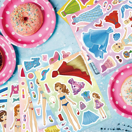 Stickers for Kids, 24 Sheets Dress Up Stickers for Girls, Make Your Own Fairy Princess Sticker, Birthday Party Favor, Classroom Rewards, Art Craft DUJAA