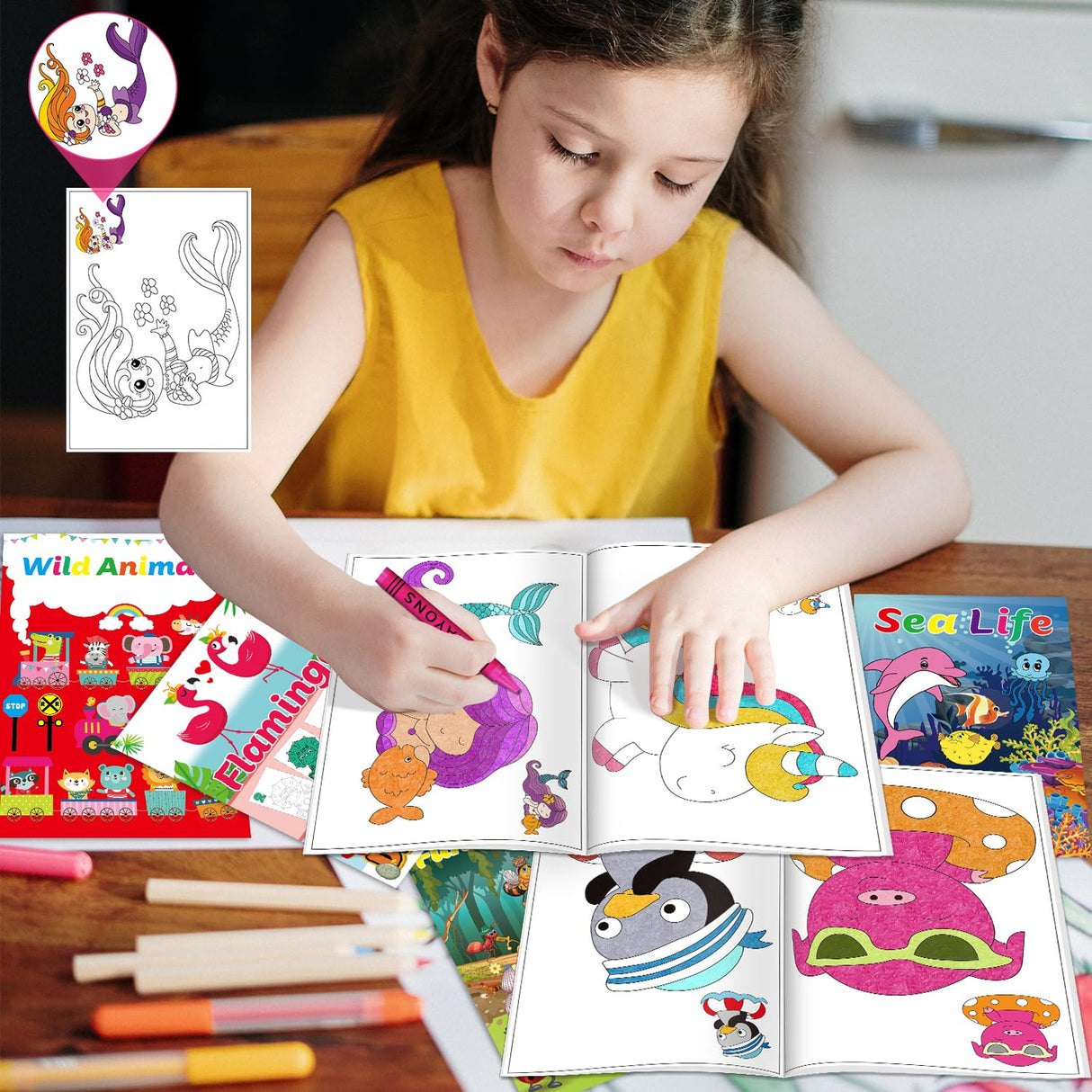 Kalysky 15Pack Bulk Coloring Books (5.9 * 8.5 inch) for Kids Ages 2-4 4-8, Kids Party Favors Carnival Prizes Goodie Bag Stuffer,Classroom Activity Supplies,Activity Books for Kids Kalysky