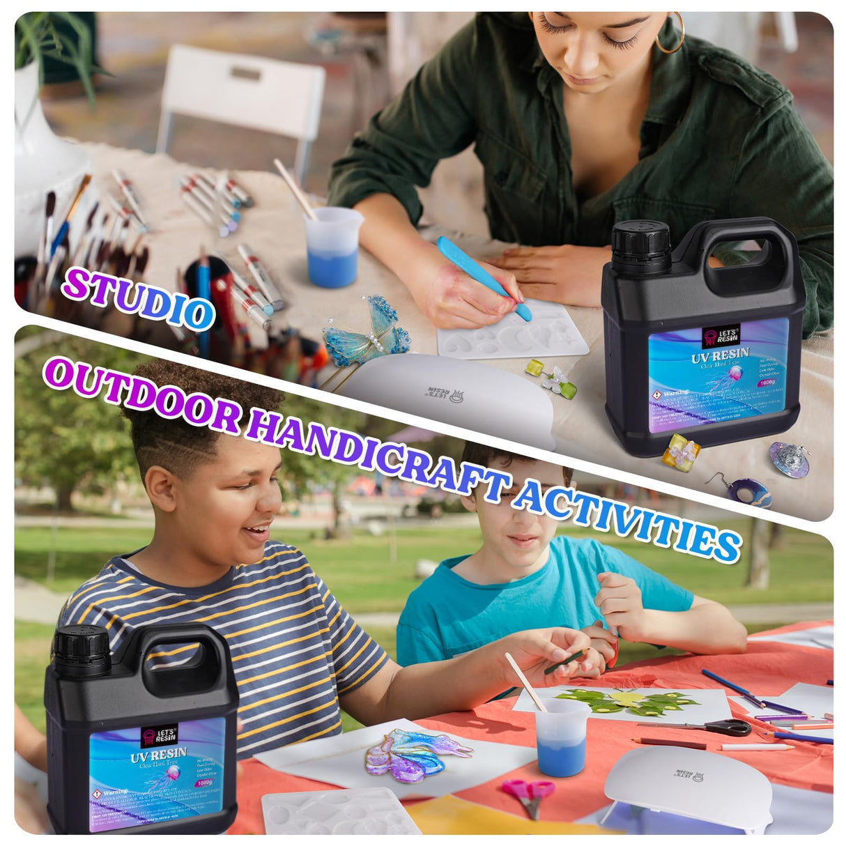 Bundle Set of LET'S RESIN 1500g and 1000g UV Resin LET'S RESIN