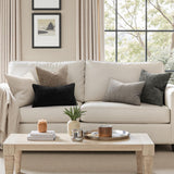 MIULEE Pack of 2 Christmas Couch Throw Pillow Covers 18x18 Inch Neutral Beige Modern Boho Accent Decorative Pillow Covers Soft Chenille Farmhouse Cushion Covers for Home Decor Bed Sofa Living Room MIULEE