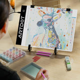 ARTDOT A4 LED Light Pad for Diamond Painting Kits for Adults, USB Powered Adjustable Brightness Diamond Art Light Board with Accessories ARTDOT