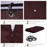 AONEAR Gazebo Privacy Curtain with Zipper Side Wall Universal Replacement for 10' x 10' Gazebo, Patio, Outdoor Canopy, Garden and Backyard,Coffee Brown (1-Panel Curtain Only) aonear