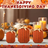 3 Pcs Thanksgiving Table Decorations Thanksgiving Centerpieces Decorations for Home Fall Pumpkin Decor Orange Pumpkin Tiered Tray Table Standing Wooden Block Sign for Thanksgiving Fall Maysing