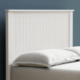 Glenwillow Home Wainscott Wood Panel Headboard in White - Full Size Glenwillow Home