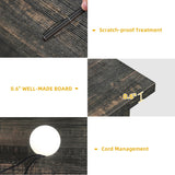 DWVO TV Stand for TVs up to 65 Inch, Farmhouse Entertainment Center with Storage Cabinets and Sliding Barn Doors, Rustic Media TV Console Table for Living Room, Dark Rustic Oak DWVO