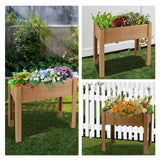 Raised Garden Bed Outdoor, Wooden Planter Boxes with Legs Protective Liner & Drainage Holes, Elevated Garden Flower Beds for Backyard Balcony, Gift for Gardening & Mother,46.65'' X 23.11'' X 29.72'' Magazoopet