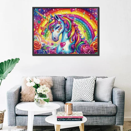 Sparkling Unicorn Jigsaw Puzzle，Rainbow Pony with Colorful Gemstones 1000 Pieces Jigsaw Puzzles for Adults，27 x 20 Inches Puzzles ，HD Quality Puzzle Gift，Family Activity Perfect for Game Night Tucocoo