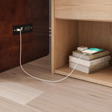 AFI, Southampton Murphy Bed Chest Full with 6" Mattress, Built-in USB Charger & Storage Drawer, Walnut AFI