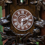 Ninefish Deep Chestnut 21x13 Dual Owl Roof Decorative Cuckoo Clock: Uniquely Beautiful, Illuminate Your Home! Night Mode, Quartz Movement, and Automatic Light Sensor Perfectly Integrated! Ninefish