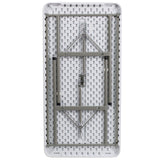 Flash Furniture Elon 4' Rectangular All-Occasion Plastic Folding Event Table, Foldable Portable Banquet Table for Indoor/Outdoor Events, White Flash Furniture