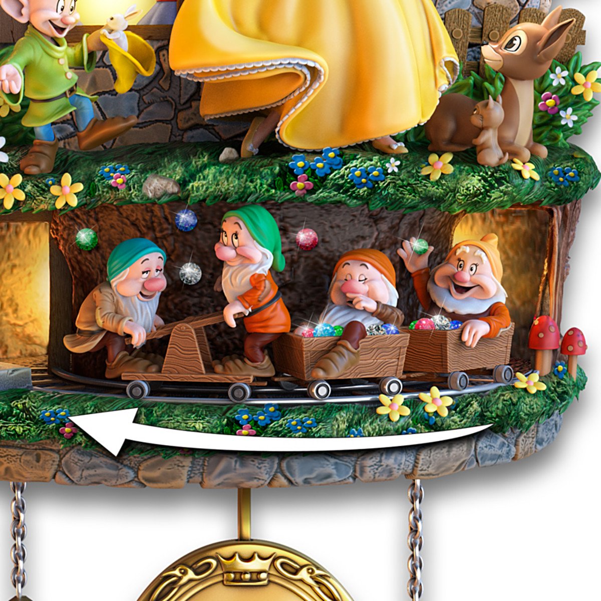 The Bradford Exchange Disney Snow White Hidden Treasure Illuminated Cuckoo Clock The Bradford Exchange