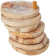 Naturally Med Olive Wood Rustic Coaster Set Naturally Med