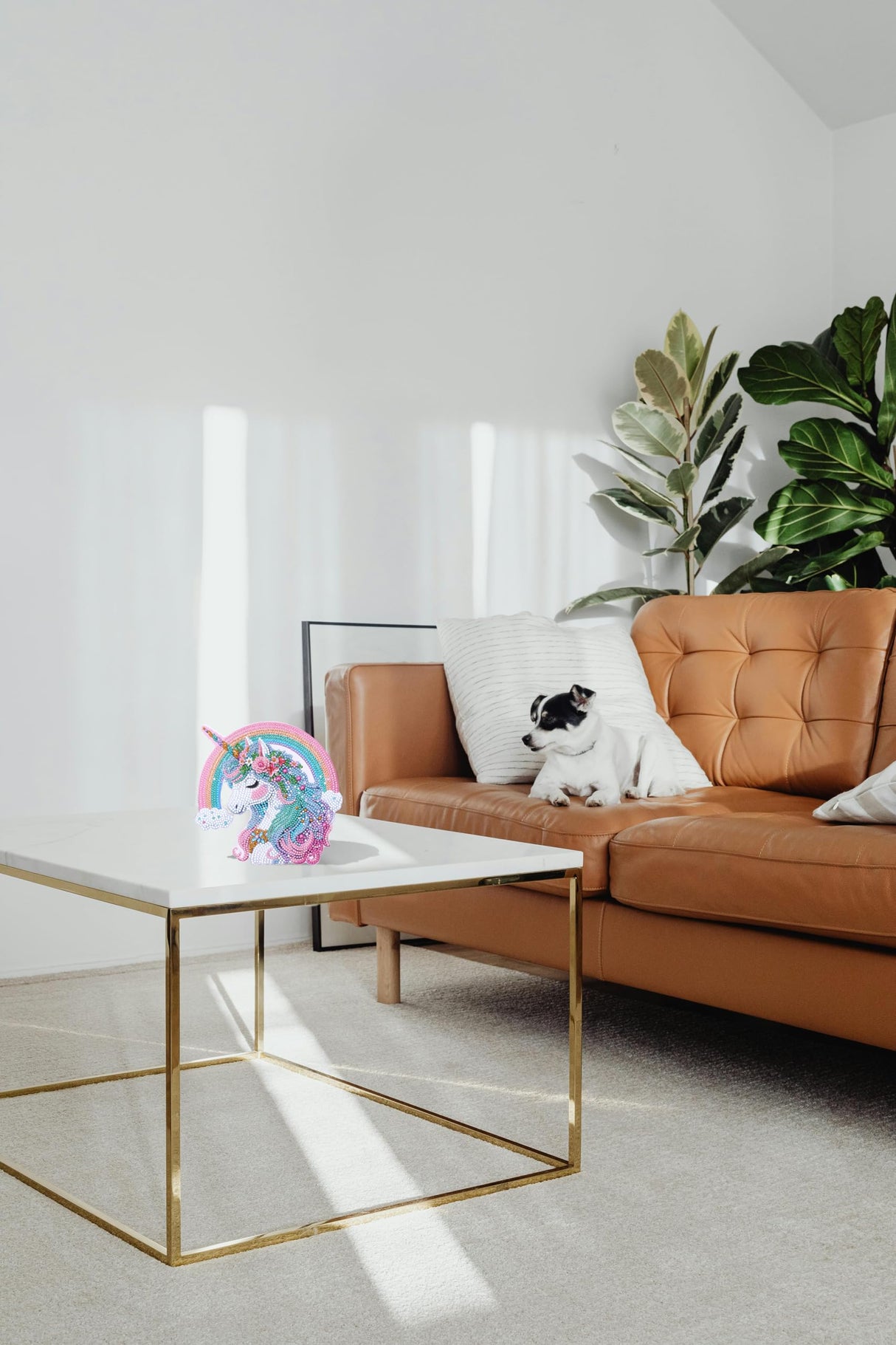 Tabletop Diamond Painting Ornaments Kits, Special Shaped Rhinestone Statues Desk Placement Ornament , 5D Rainbow Unicorn Diamond Art Figurines Sculpture Ornaments Crafts Kits for Adults Beginners Baipisan