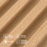 Art3d 8-Pack 96 x 6in. WPC Acoustic Slat Wall Panel for Modern Interior Decor, TV Background, Living Room, Oak Art3d