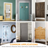 Swinging Cafe Doors Unprimed Barn Doors, 3/4" Thick Saloon Door Swing, British Brace, Oil Rubbed Bronze Finish, Unfinished Solid Door with Strong Door Joints, Pre-Sanded Wood Door, (36"x42") Swinging Café Doors