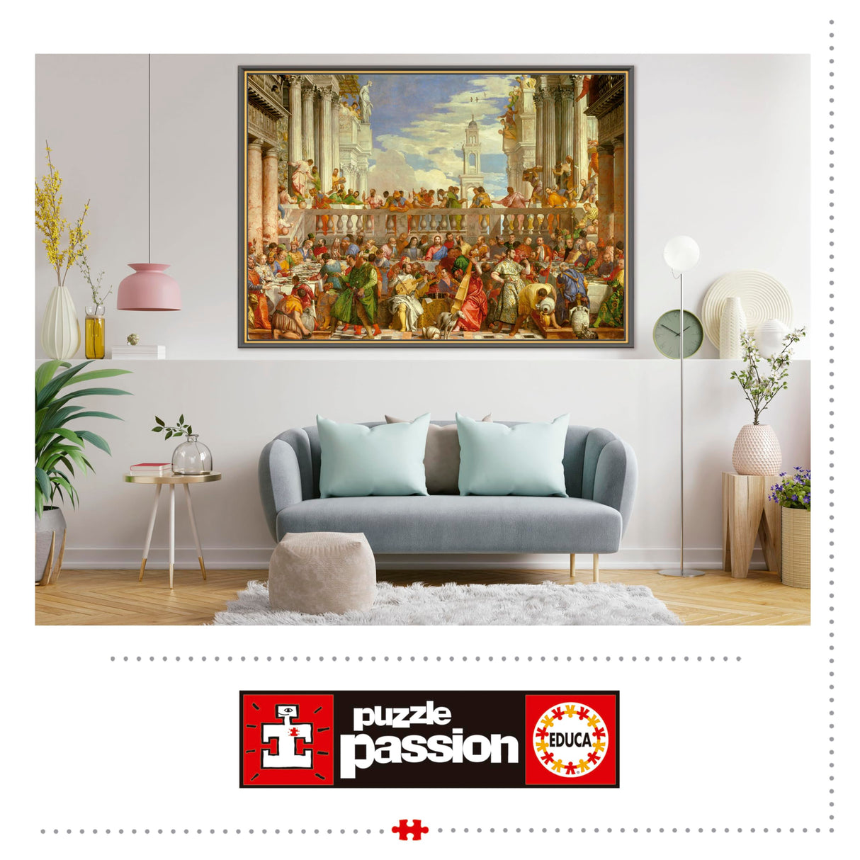 Educa - The Wedding at Cana, Paolo Veronese - 4000 Piece Jigsaw Puzzle - Puzzle Glue Included - Completed Image Measures 53.54"x 37.79" - Ages 14+ (19949) Educa