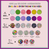 PHODDR 4300pcs Beads Bracelet Making Kit ，Beads for Jewelry Making Kit Supplies, Friendship Bracelet kit， Birthday Christmas Gifts for Girls Ages 5 6 7 8 9 10 11 12 Years Old PHODDR