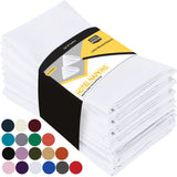 Utopia Kitchen White Cloth Napkins [12 Pack, 18x18 Inch] Cotton Blend Washable and Reusable Table Dinner Napkins Utopia Kitchen