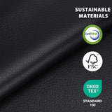 EONIX Dual Motor Lay Flat Power Lift Recliner Chair for Elderly, Faux Leather Electric Lift Chairs for Adults, 400lbs Heavy Duty Power Recliner with Heat Massage Charging Ports, SLRY003, Black EONIX