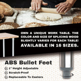 DuraSteel US Maple Top Work Table - 30 x 60 x 35 Inch Commercial Butcher Block Wooden Workbench with Adjustable Lower Shelf - Fits Restaurant, Warehouse, Home, Kitchen, Garage DuraSteel