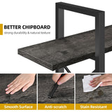 DWVO 5-Tier Bookshelf, 70.9" Tall Bookshelves Vintage BookCases with 5 Shelves Display Storage Shelves for Home Office, Living Room, Charcoal Gray DWVO