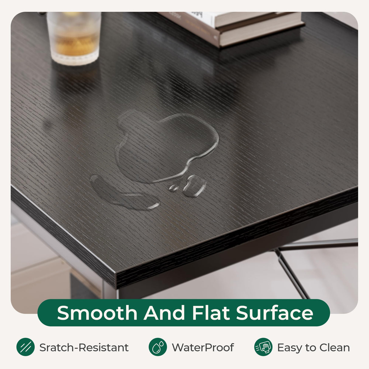 Huuger L Shaped Desk, 39 Inches Computer Desk with Reversible Storage Shelves, Gaming Desk, Corner Desk Home Office Desks, Writing Desk Study Desk with Metal Frame, Black Huuger