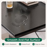 Huuger L Shaped Desk, 47 Inches Computer Desk with Reversible Storage Shelves, Gaming Desk, Corner Desk Home Office Desks, Writing Desk Study Desk with Metal Frame, Black Huuger