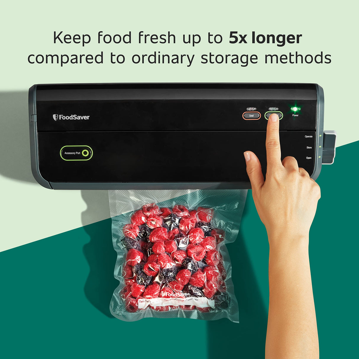 FoodSaver Precut Vacuum Sealer Bags for Airtight Food Storage and Sous Vide Cooking, BPA-Free, 1 Quart, 44 Count FOODSAVER