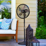 NewAir Outdoor Patio Misting Fan | 2-in-1 Outdoor Deck & Mister Fan | 5 Gentle Mist Nozzles | Outside Cooling Fan With 600 Square Foot Effective Range | Steel Construction NewAir