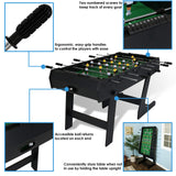Sunnydaze 48-Inch Indoor Folding Foosball Table - Hollow Metal Rods - Space Saving Design Sunnydaze