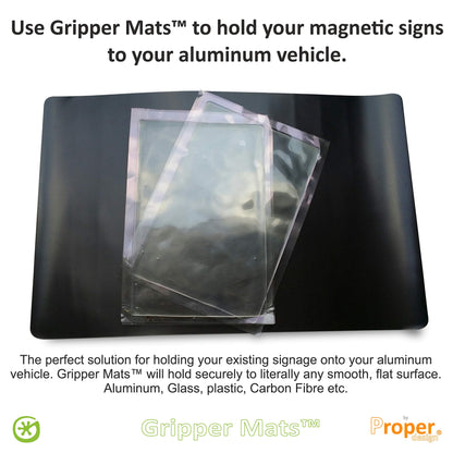 Proper Design Gripper Mats™ - Magnet Sign Grippers for Aluminum Vehicles: Trucks, Cab, RV, Trailer