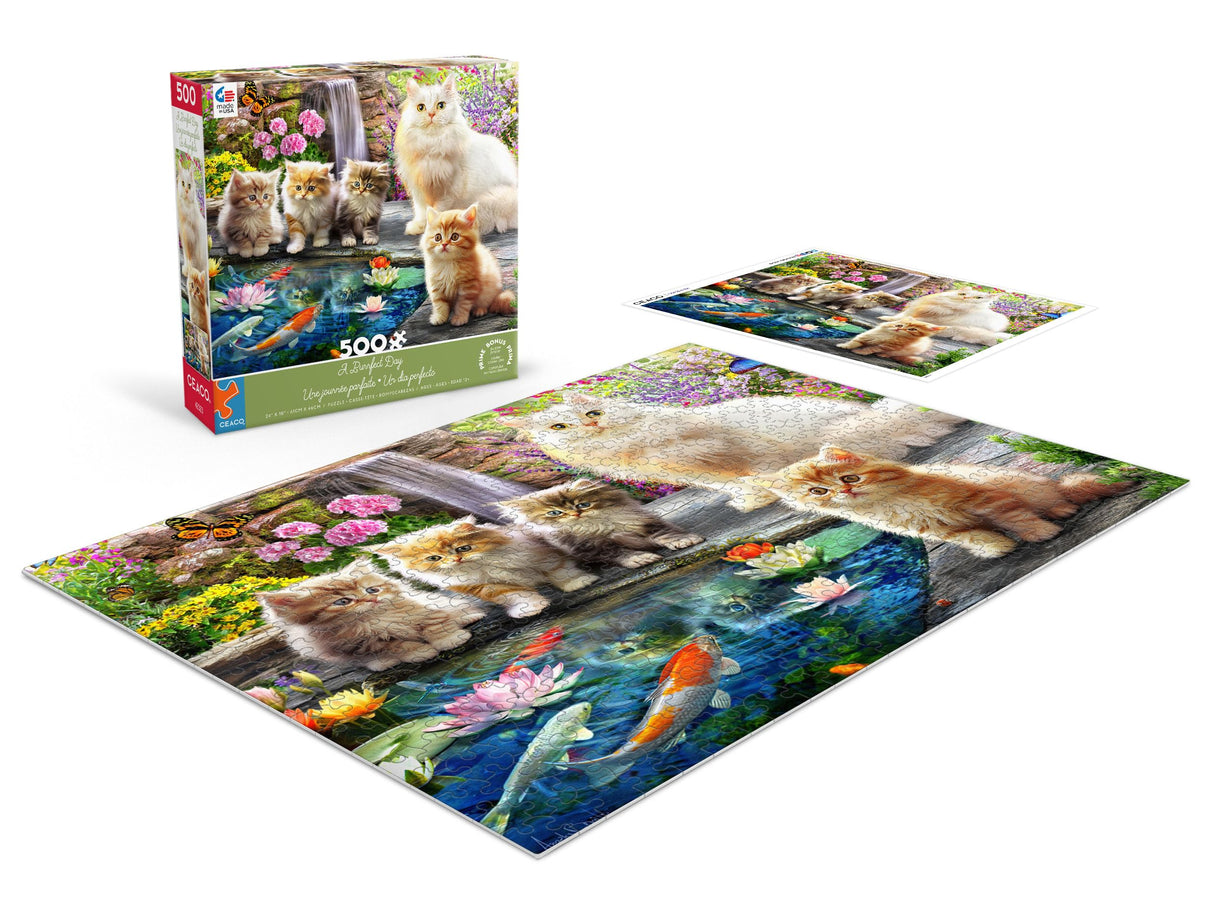Ceaco - A Purrfect Day - 500 Piece Jigsaw Puzzle Ceaco