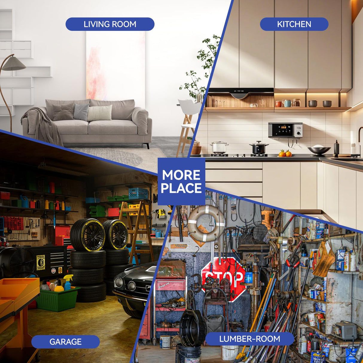 hiLISS Heavy-Duty 4 Tiers Chrome Steel Wire Shelving NSF Certified. Adjustable Storage Rack for Kitchen,Garage,and Laundry Utility Room (Chrome-4Tiers-36x14x54) hiLISS