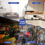 hiLISS Heavy-Duty 4 Tiers Chrome Steel Wire Shelving NSF Certified. Adjustable Storage Rack for Kitchen,Garage,and Laundry Utility Room (Chrome-4Tiers-36x14x54) hiLISS