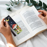 Sitsink Mushroom Diamond Art Kits - 6 Pcs Crescent Moon Mushroom Diamond Art Bookmarks with Tassels, Acrylic Bookmark Diamond Painting Kits for Adult, Boho Diamond Book Markers Sitsink