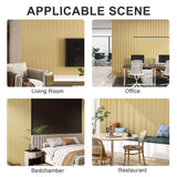 ROOMTEC 4 Packs 94.5” x 5.7” Solid Wood Panels for Wall, Acoustic Wood Slat Wall Panels for Interior Wall Decor，TV Background, Living Room (Oak) ROOMTEC