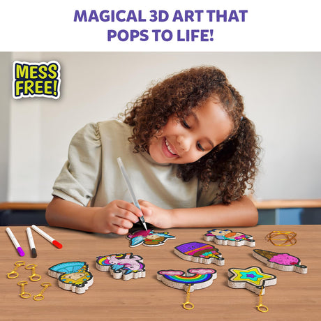 Skillmatics 3D Art Kit - Aqua Puffs Princesses & Unicorns, Mess-Free Paint by Number Craft for Kids, DIY Color & Inflate Activity, Travel & Creative Gift for Girls & Boys Ages 4, 5, 6, 7, 8, 9, 10 Skillmatics