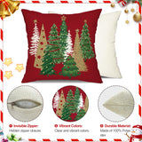 DFXSZ Christmas Pillow Covers 18x18 Inch Set of 2 Christmas Tree Decorative Red Throw Pillows Winter Christmas Decor for Home Couch TH-50C18 DFXSZ