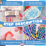 Reivworl Dolphin Diamond Art Kits for Kids, Dolphin Diamond Painting Kits for Kids, Gem Art Ages 4-8-12 for Gifts and Decor (8x8 Inch) Reivworl