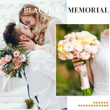 110 Pieces Wedding Bouquet Photo Charms Memory Charms Oval Frame Memorial Picture Charm DIY Pin Brooch with 1.18 x 1.57 Inch Oval Glass Cabochon Pendants Bulk for Wedding Party Bridal Shower Hicarer