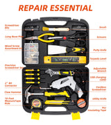 DIFFLIFE 136 Piece Tool Set,General Household Hand Tool Kit with Plastic Toolbox Storage Case-136 Piece… DIFFLIFE