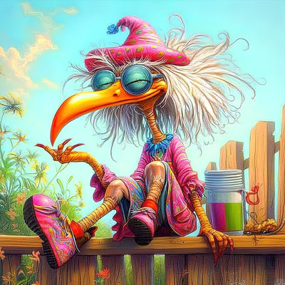 MEIYUDA Chicken Diamond Painting Kits for Adults, 5D Funny Animals Diamond Art Kits for Beginners, DIY Gem Art Crystal Painting for Home Wall Decor and Present 12x12inch