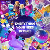 Trubic Galaxy Slime Kit for Girls, Globe and Magic Potion Bottles Kits, Clear Crystal/Butter/Glow-in-The Dark Slime Making Kit, DIY Craft Birthday Party Favors Toys for Kids Girls Boys 7 8 9 10 11 12 Trubic