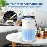 Air Purifiers for Home Large Room Up to 1500ft² with Aromatherapy, DBFIT H13 HEPA Air Purifier Air Cleaner for Smoke Pollen Dust Pet Hair Dander Odor, Portable Air Purifier with Timer (White) DBFIT