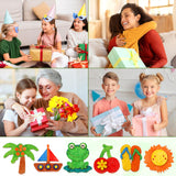 Worgree Summer Crafts for Kids, 36 Pcs DIY Wooden Magnets Art Craft Supplies Painting Kit for Boys Girls Ages 4-8 8-12 Birthday Party Gifts Summer Activities School Classroom Prizes Worgree