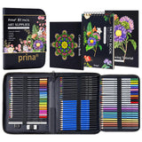 PRINA 81 Drawing Set Sketching Kit, Pro Sketch Stuff Art Supplies with Rainbow, Colored, Graphite, Watercolor, Metallic, Charcoal Pencils, Sketchbook, Coloring Book, Gift Case for Artists Adults Kids PRINA