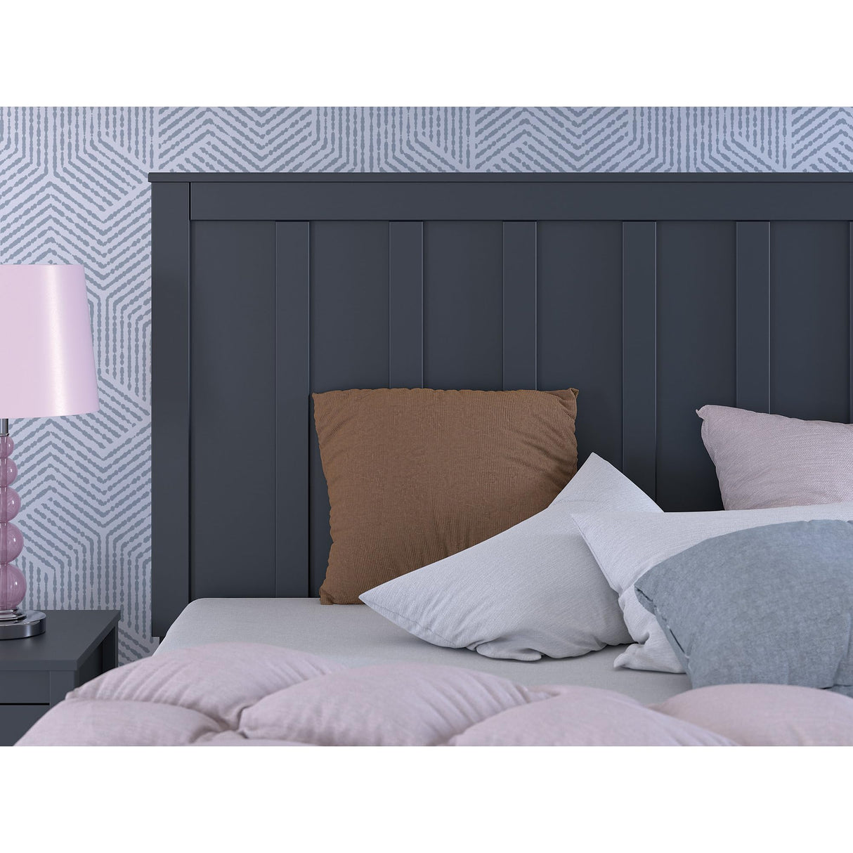 Signature Design by Ashley Simmenfort Full Panel Headboard, 42" W x 3" D x 54" H, Blue Signature Design by Ashley