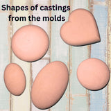 Silicone Molds - 6 pc Variety Art Stone Mold Set with Dome Template - Happy Dotting Company - for Rock Crafts, Dotting, Mandala Art Happy Dotting Company