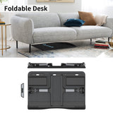 Laptop Desk for Bed, Lap Desks Trays with Double Storage Drawers, Adjustable Premium Leather Laptop Stand with Extra Drawstring Bag, Foldable Lap Table for Eating, Working, Writing and Drawing KLEAR