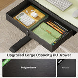 Marsail Electric Standing Desk with Drawer, 48 x 24 Electric Stand Up Desk, Ergonomic Adjustable Desk with Storage, Headphone/Bag Hooks, Computer Desk for Home & Office with Cable Management,Black Marsail